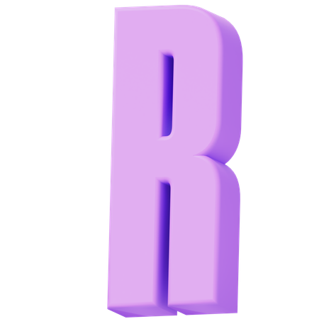 Alfabeto r  3D Icon