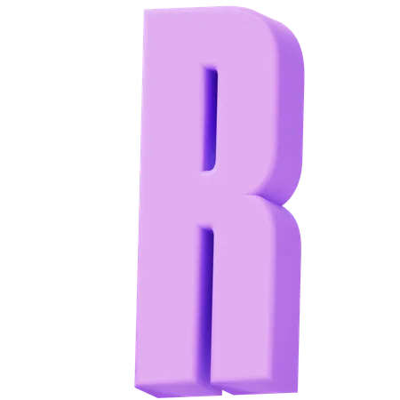 Alfabeto r  3D Icon