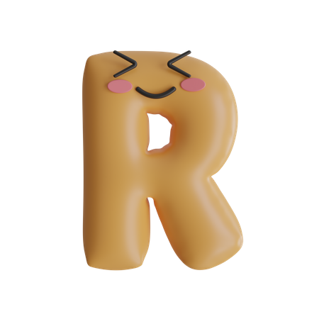 Alfabeto r  3D Icon