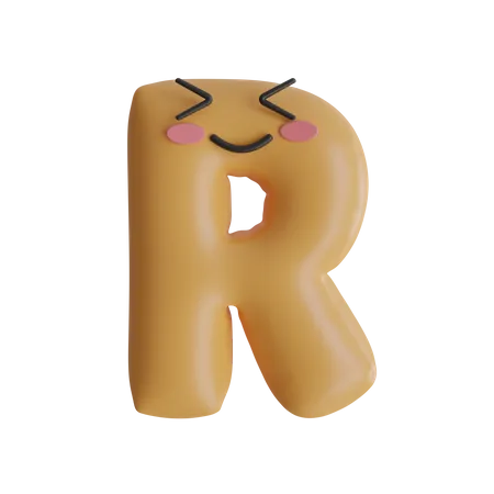 Alfabeto r  3D Icon