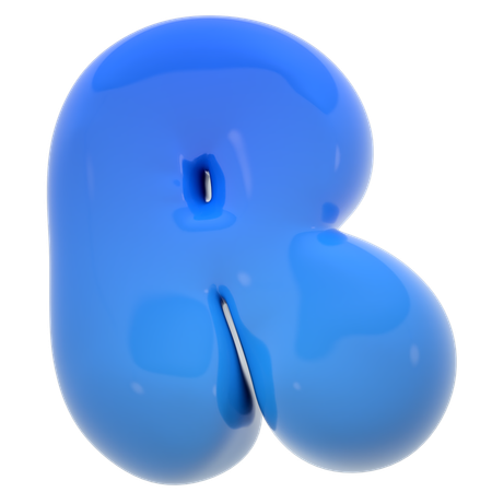 Letra de bolha do alfabeto r  3D Icon