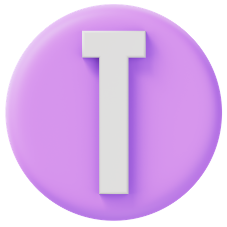 Alfabeto t  3D Icon