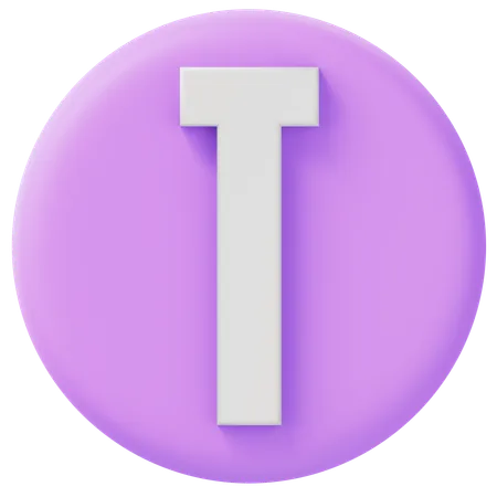 Alfabeto t  3D Icon