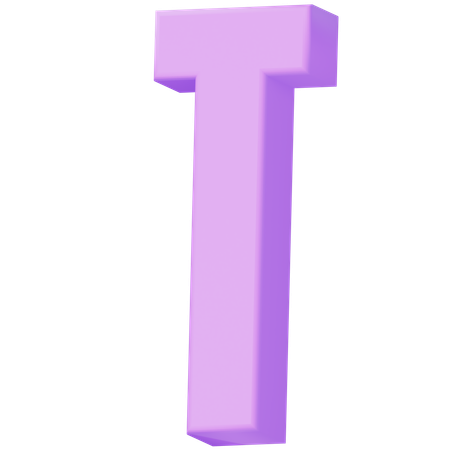 Alfabeto t  3D Icon