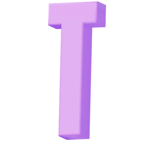 Alfabeto t  3D Icon