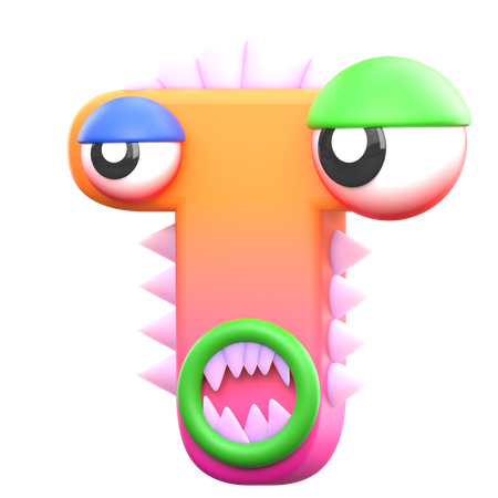 Alfabeto monstro  3D Icon