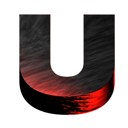 Alfabeto u  3D Icon