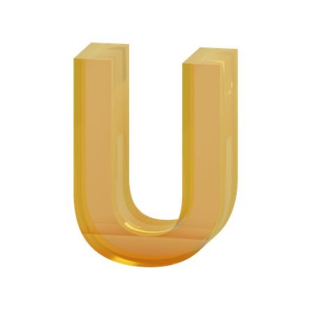 Alfabeto u  3D Icon