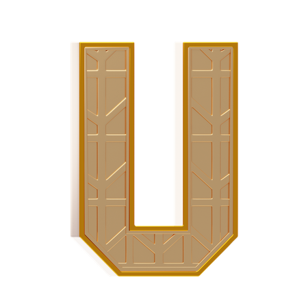 Alfabeto u  3D Icon