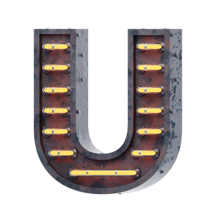 Alfabeto u  3D Icon