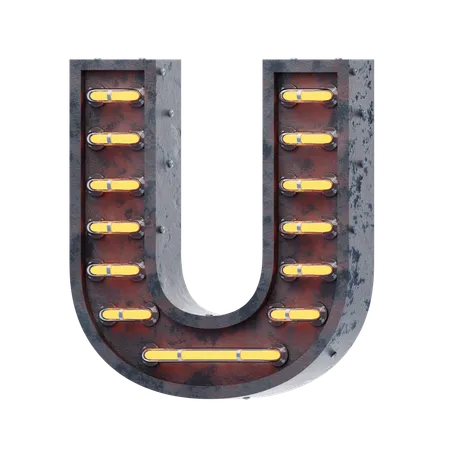 Alfabeto u  3D Icon