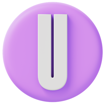 Alfabeto u  3D Icon