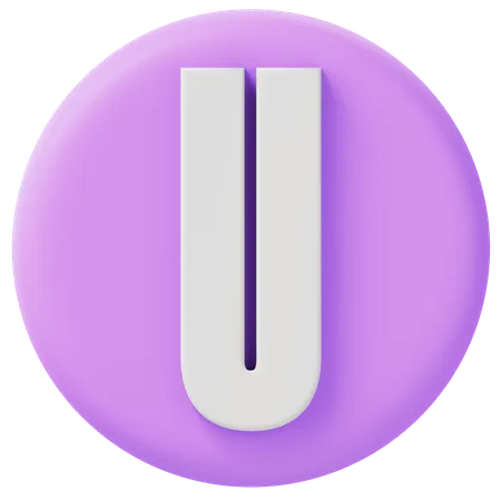 Alfabeto u  3D Icon