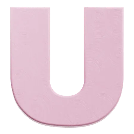 Alfabeto u  3D Icon