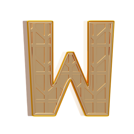 Alfabeto w  3D Icon