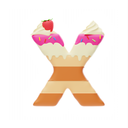 Alfabeto x  3D Icon