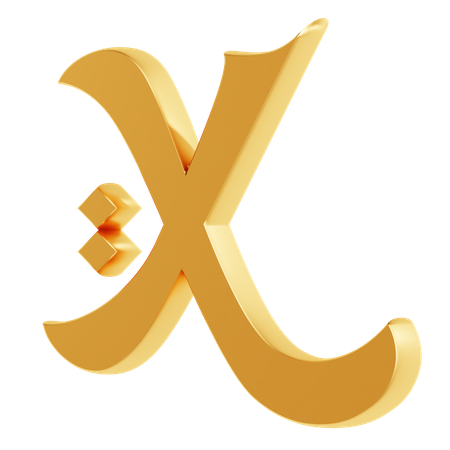 Alfabeto x  3D Icon