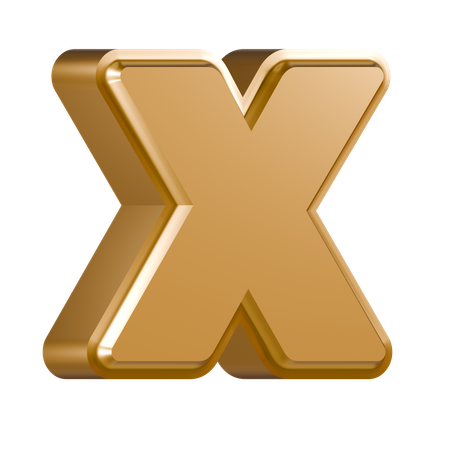 Alfabeto x  3D Icon