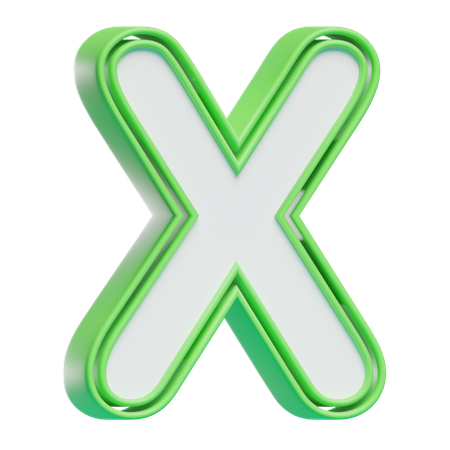 Alfabeto x  3D Icon