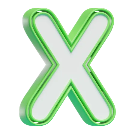 Alfabeto x  3D Icon