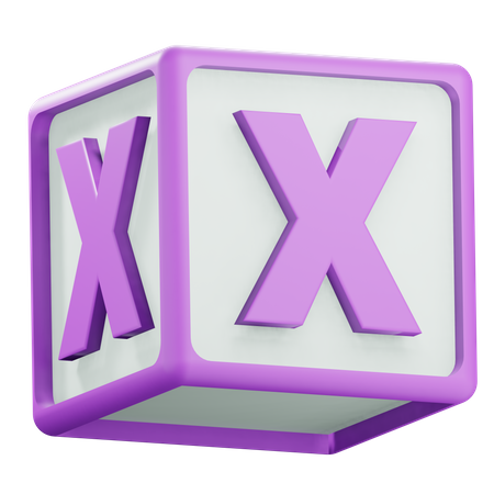 Alfabeto x  3D Icon