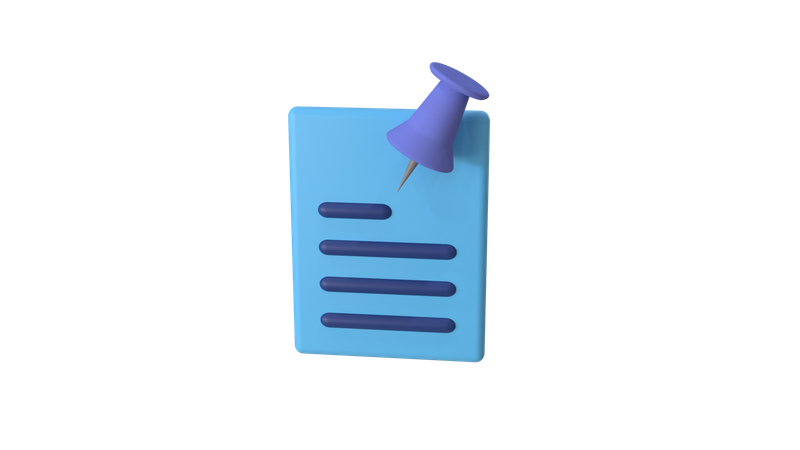 Alfinete de notas  3D Icon