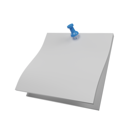 Alfinete de papel  3D Icon