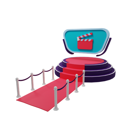 Alfombra roja  3D Illustration