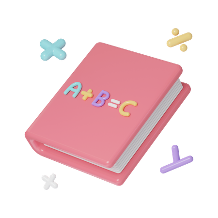 Algebra Book  3D Icon