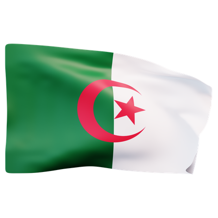 Algeria Flag  3D Icon