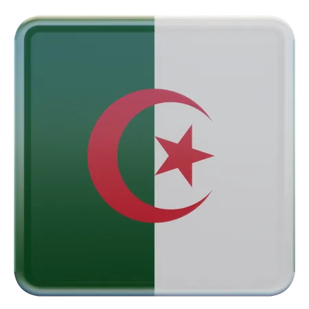 Algeria Flag  3D Illustration