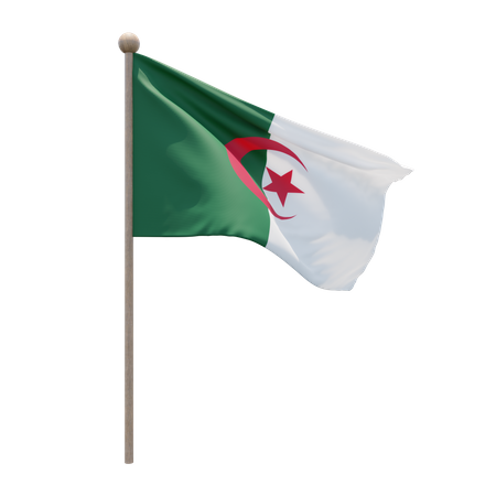 Algerien fahnenmast  3D Icon