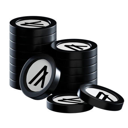 Algo Coin Stacks  3D Icon