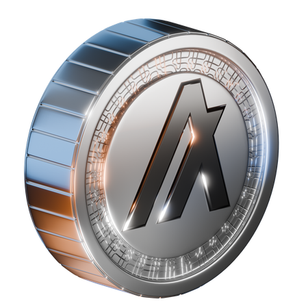 Moneda algorando  3D Icon