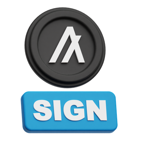 Algorand Sign  3D Icon
