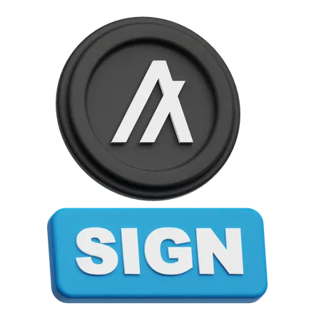 Algorand Sign  3D Icon