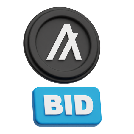 Algorand Token Bid  3D Icon