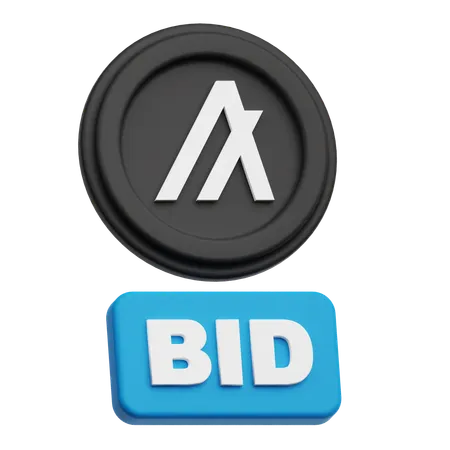 Algorand Token Bid  3D Icon
