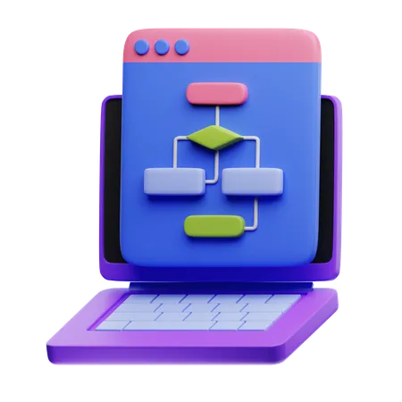 Algorithm  3D Icon