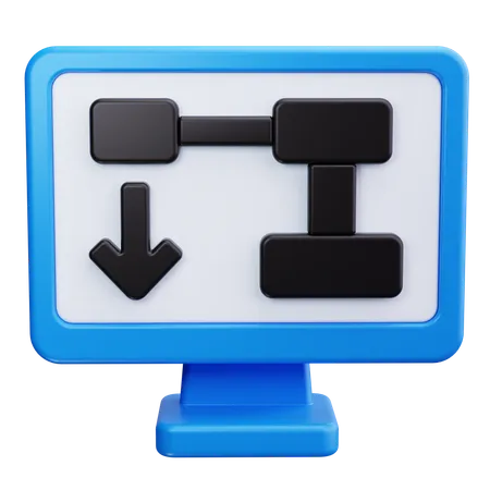 Algorithm Flowchart  3D Icon