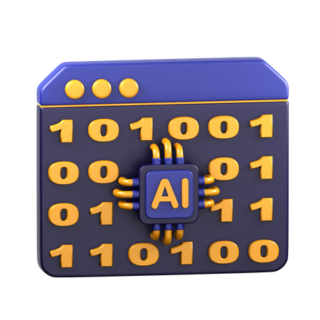 Algorithme d'IA  3D Icon