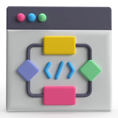 Algorithme Web  3D Icon