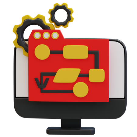 Algorithmes de développement Web innovants  3D Icon