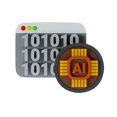 Algoritmo de IA  3D Icon