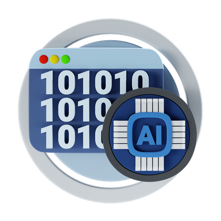 Algoritmo de inteligencia artificial  3D Icon