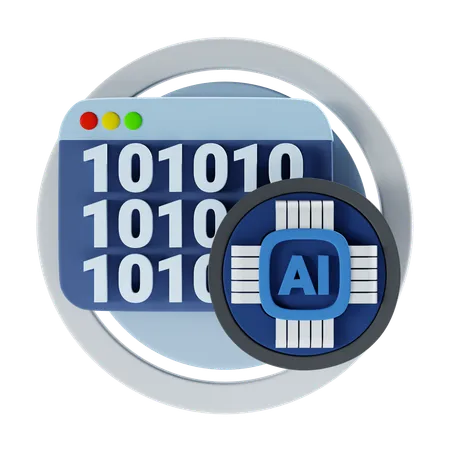 Algoritmo de IA  3D Icon