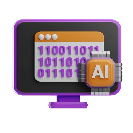 Algoritmo de IA  3D Icon