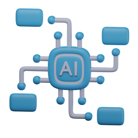 Algoritmo de inteligencia artificial  3D Icon