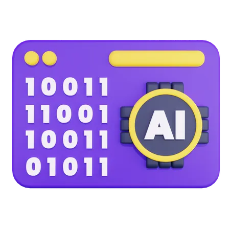 Algoritmo de inteligencia artificial  3D Icon