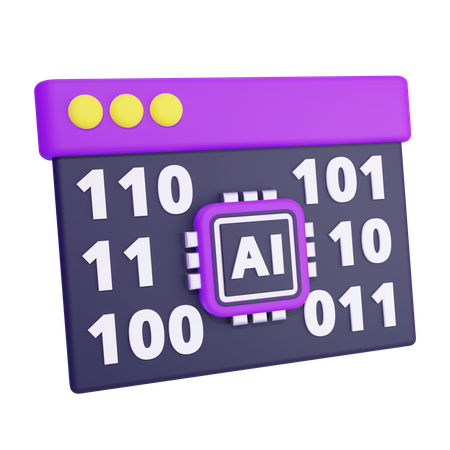 Algoritmo de inteligencia artificial  3D Icon